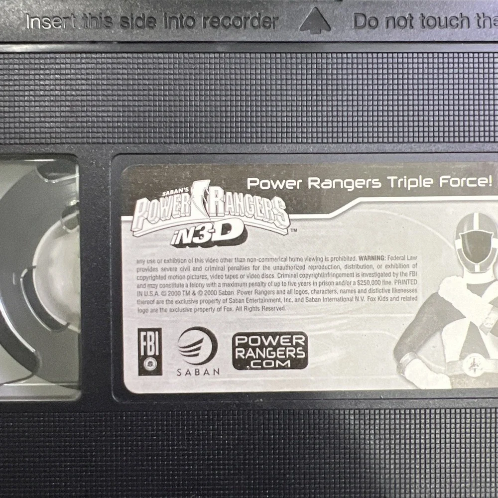 Power Rangers in 3D Triple Force! Lightspeed‎ Rescue VHS Rare 2000